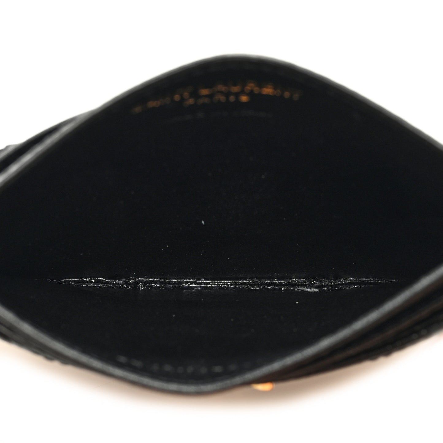 Grain De Poudre Matelasse Chevron Monogram Credit Card Case Black