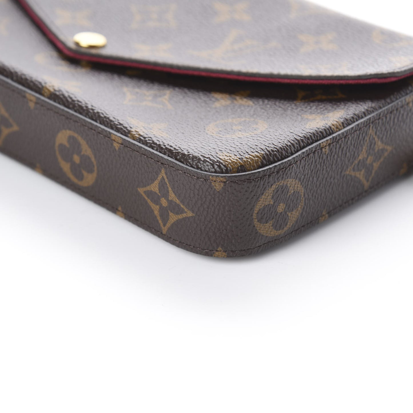 Monogram Pochette Felicie Chain Wallet Fuchsia
