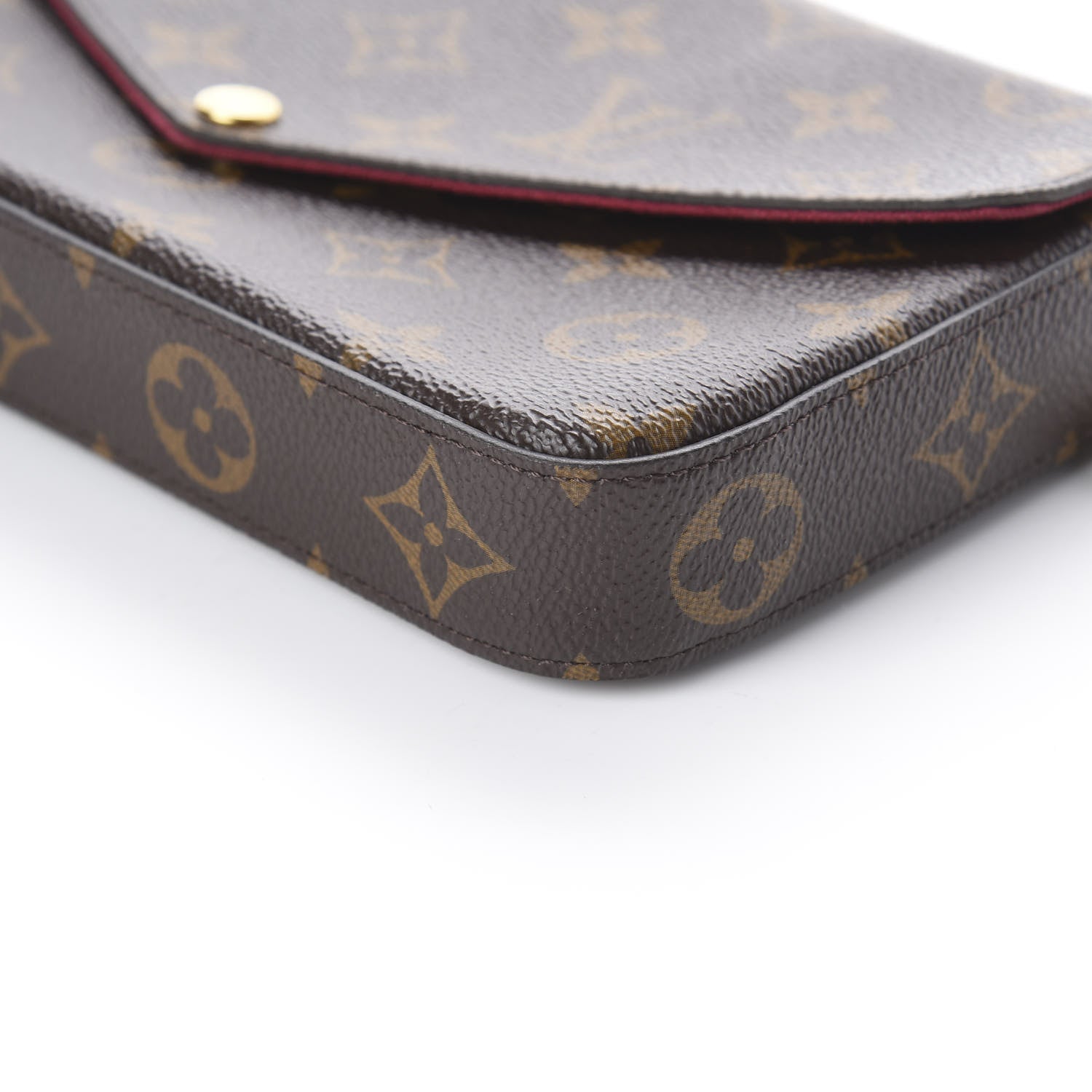 Louis Vuitton Monogram Pochette Felicie Chain Wallet Fuchsia 7 of 9