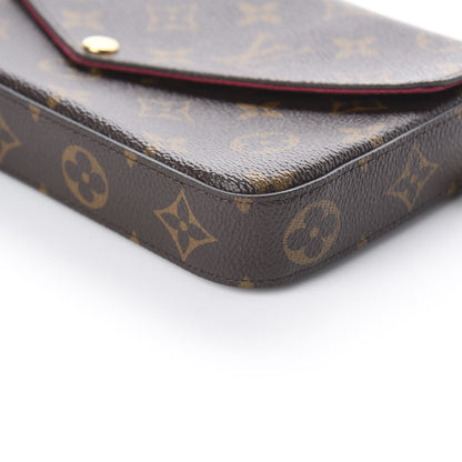 Louis Vuitton Monogram Pochette Felicie Chain Wallet Fuchsia 7 of 9