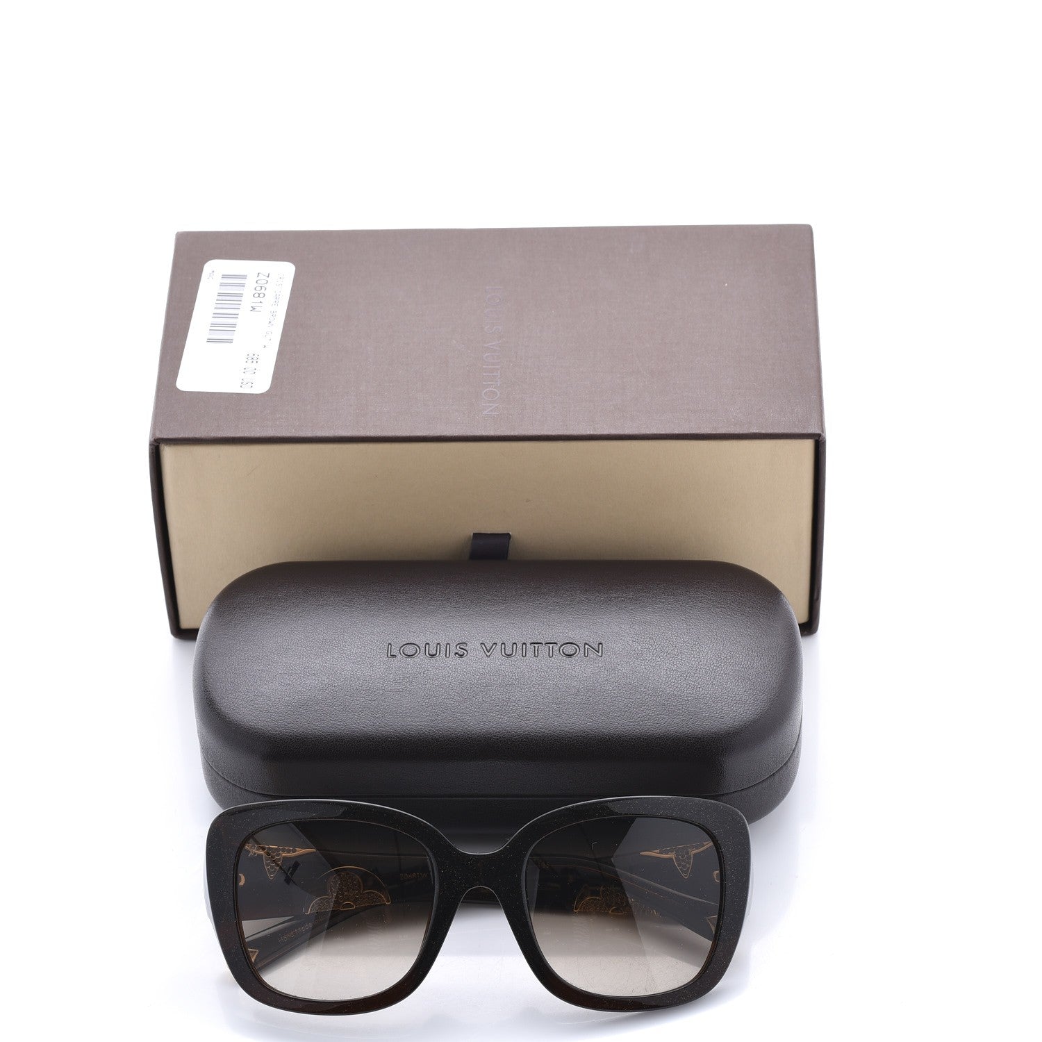Louis Vuitton Iris PM Sunglasses Z0681W Brown Speckling 8 of 8