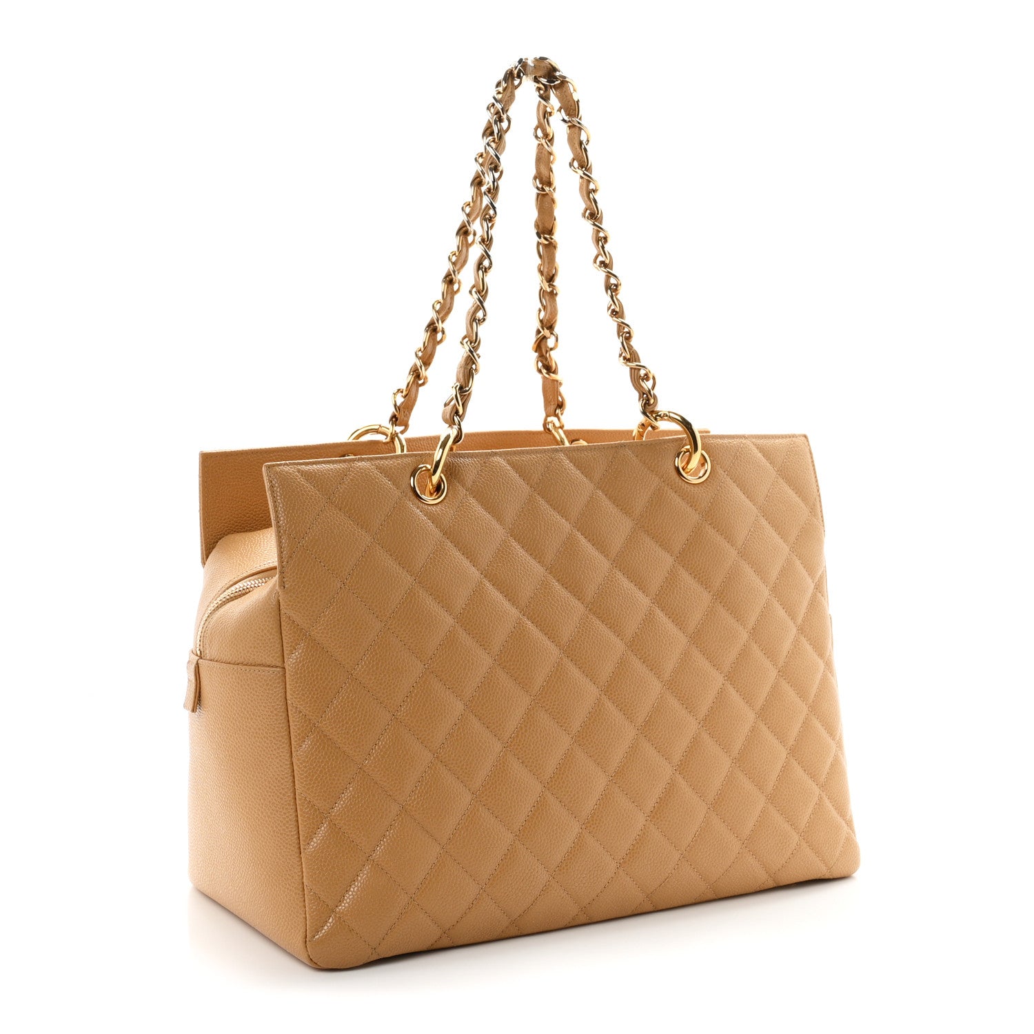 Chanel Caviar Quilted Grand Timeless Tote GTT Beige 2 of 10