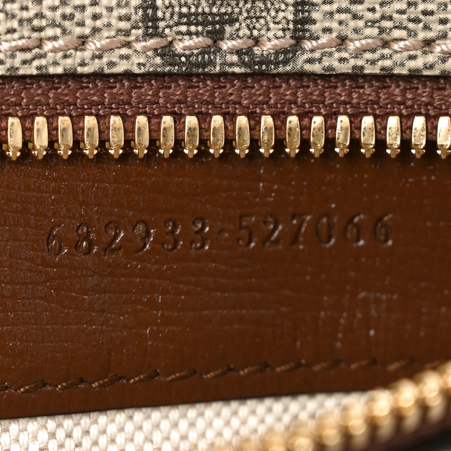 GG Supreme Monogram Textured Calfskin Retro Interlocking G Belt Bag Beige Ebony Brown Sugar
