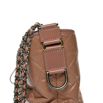 Chanel Aged Calfskin Quilted Medium Gabrielle Hobo Pink 10 of 12