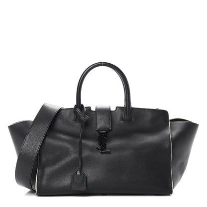 Saint Laurent Calfskin Small Monogram Downtown Cabas Black White 1 of 17