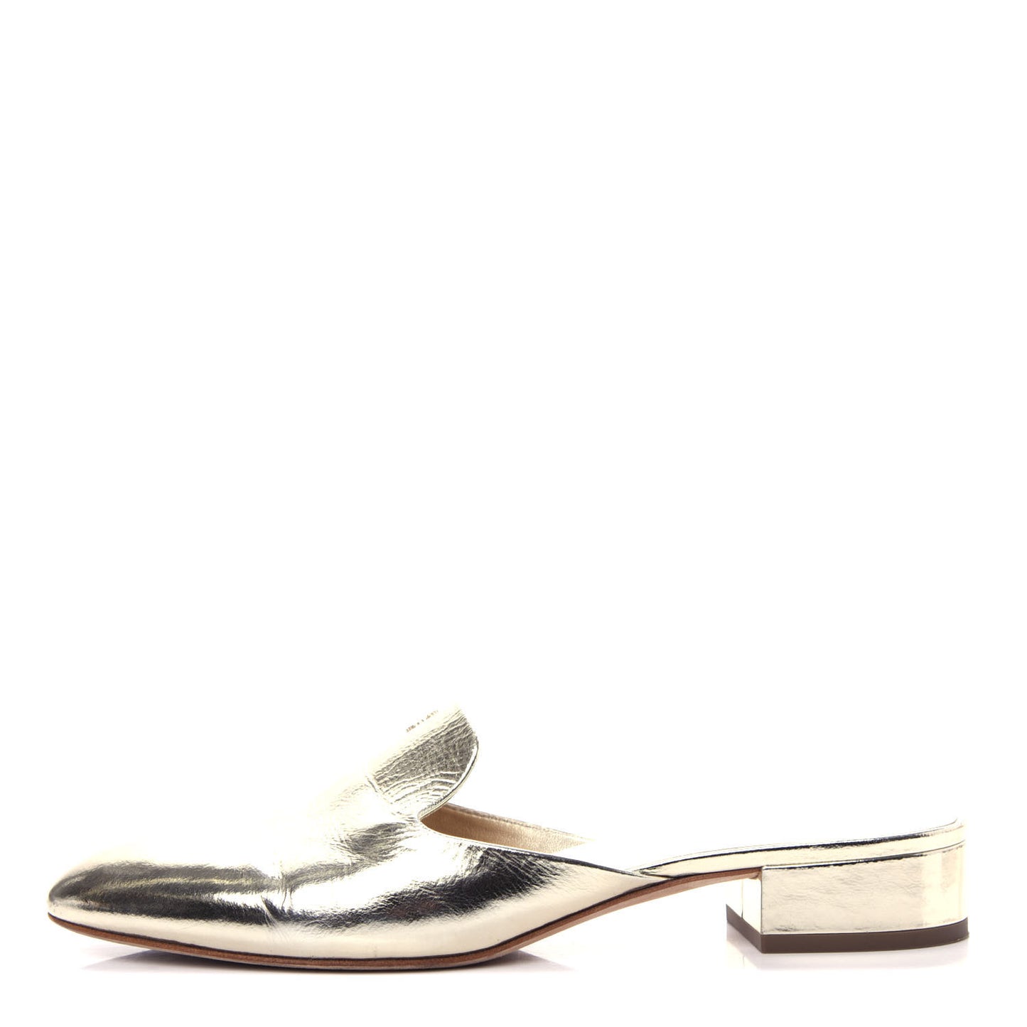 Metallic Sheepskin Mules 39.5 Gold