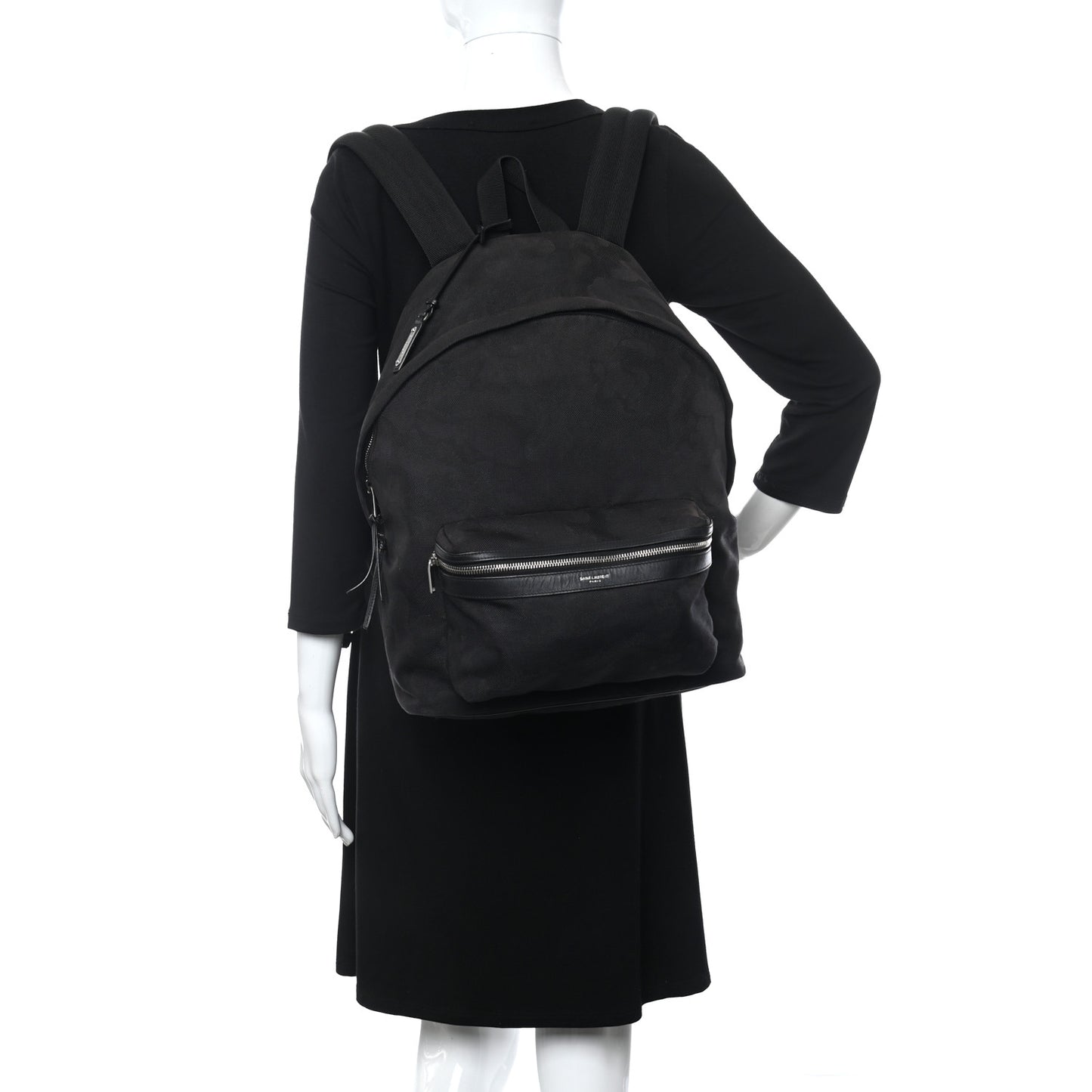 Canvas Camouflage Backpack Black