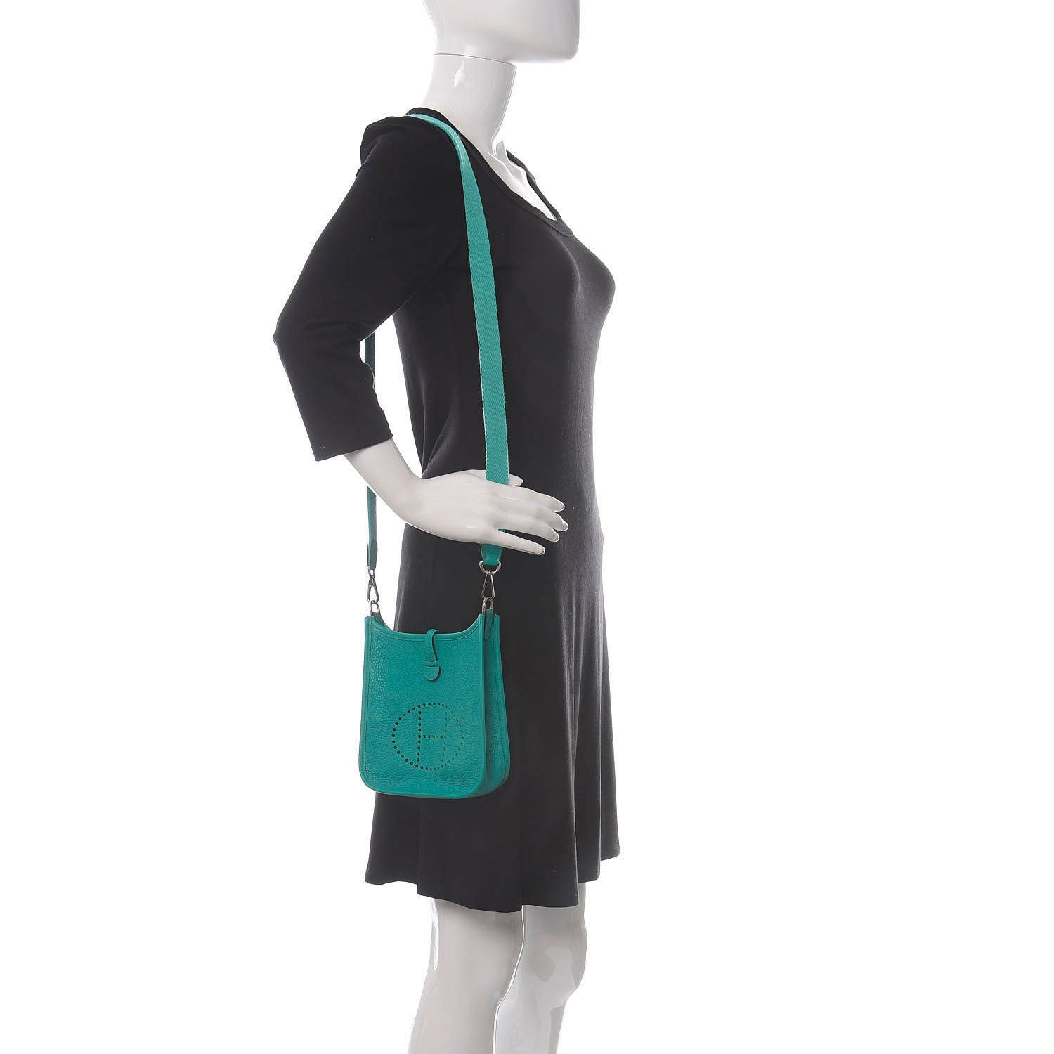 Hermes Taurillon Clemence Evelyne TPM Vert Verone 2 of 11