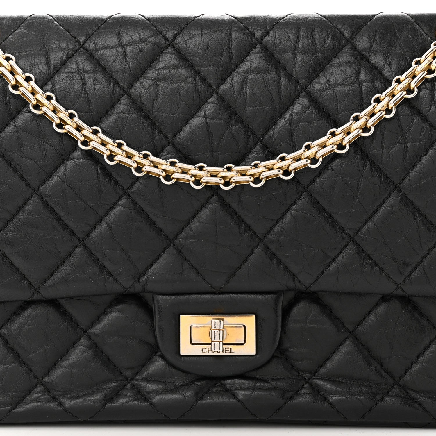 Chanel Aged Calfskin Quilted 2.55 Reissue 226 Flap Black 7 of 11
