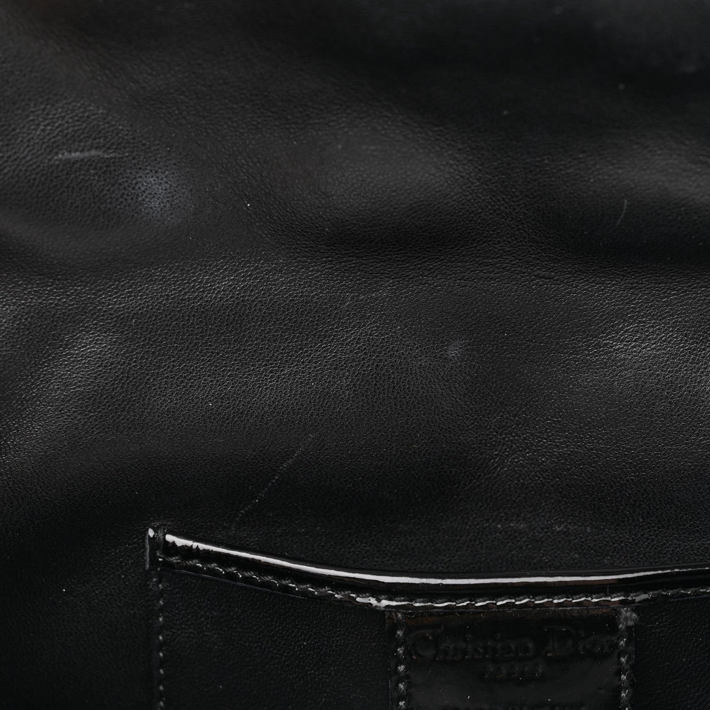 Patent Cannage Lady Dior Convertible Clutch Black