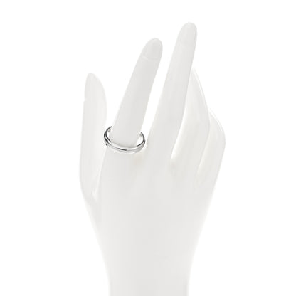 Tiffany 18K White Gold Diamond Narrow T Two Ring 61 9.5 2 of 4