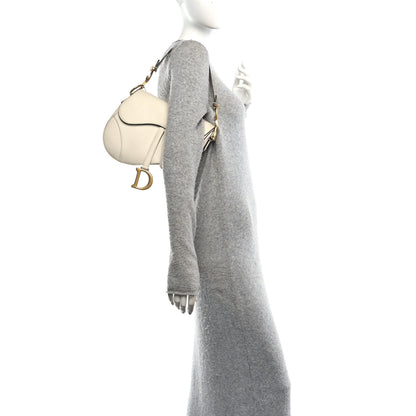 Christian Dior Grained Calfskin Saddle Bag White 2 of 11