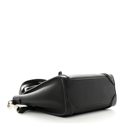 Celine Drummed Calfskin Nano Luggage Black 4 of 17