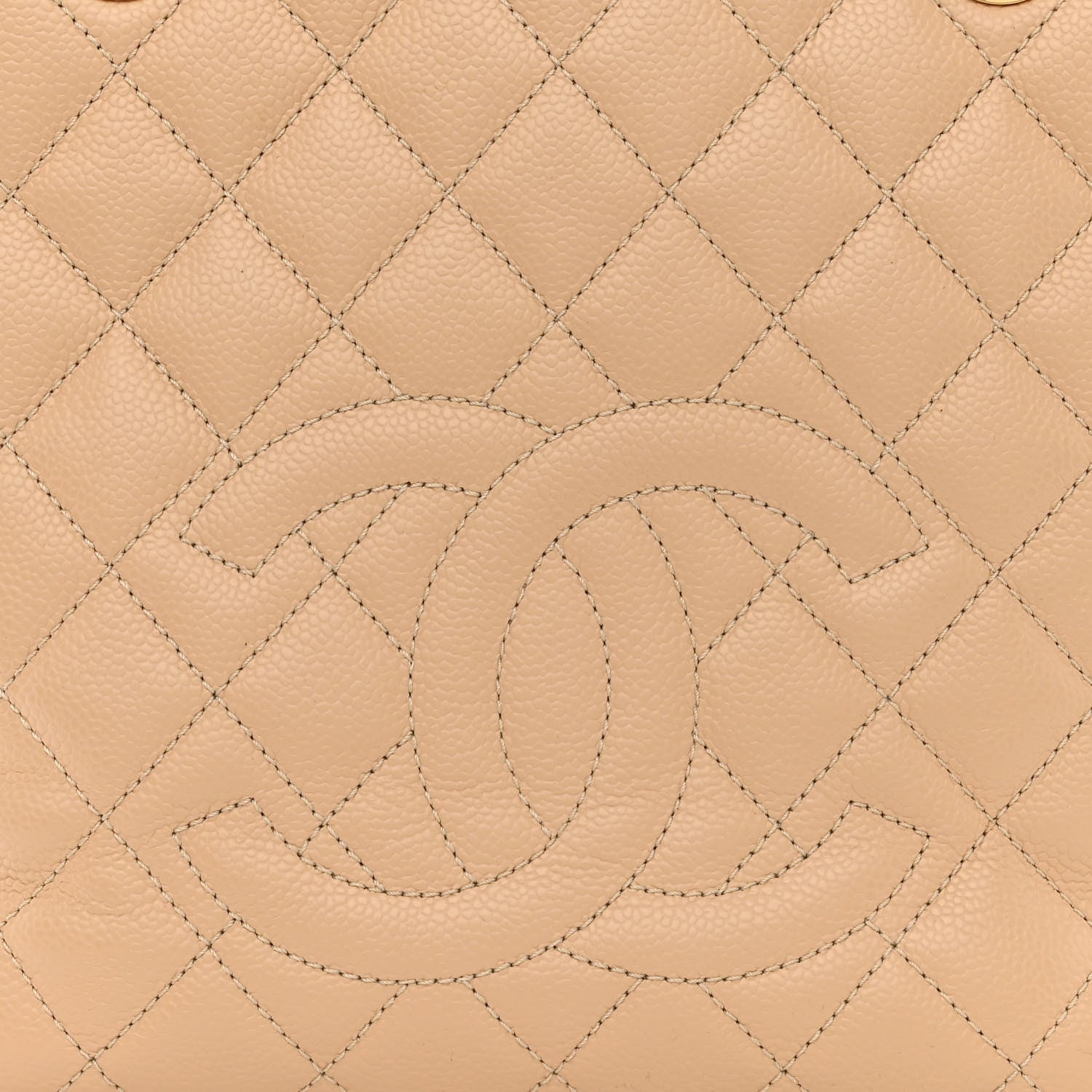 Chanel Caviar Quilted Petit Shopping Tote PST Beige Clair 9 of 13