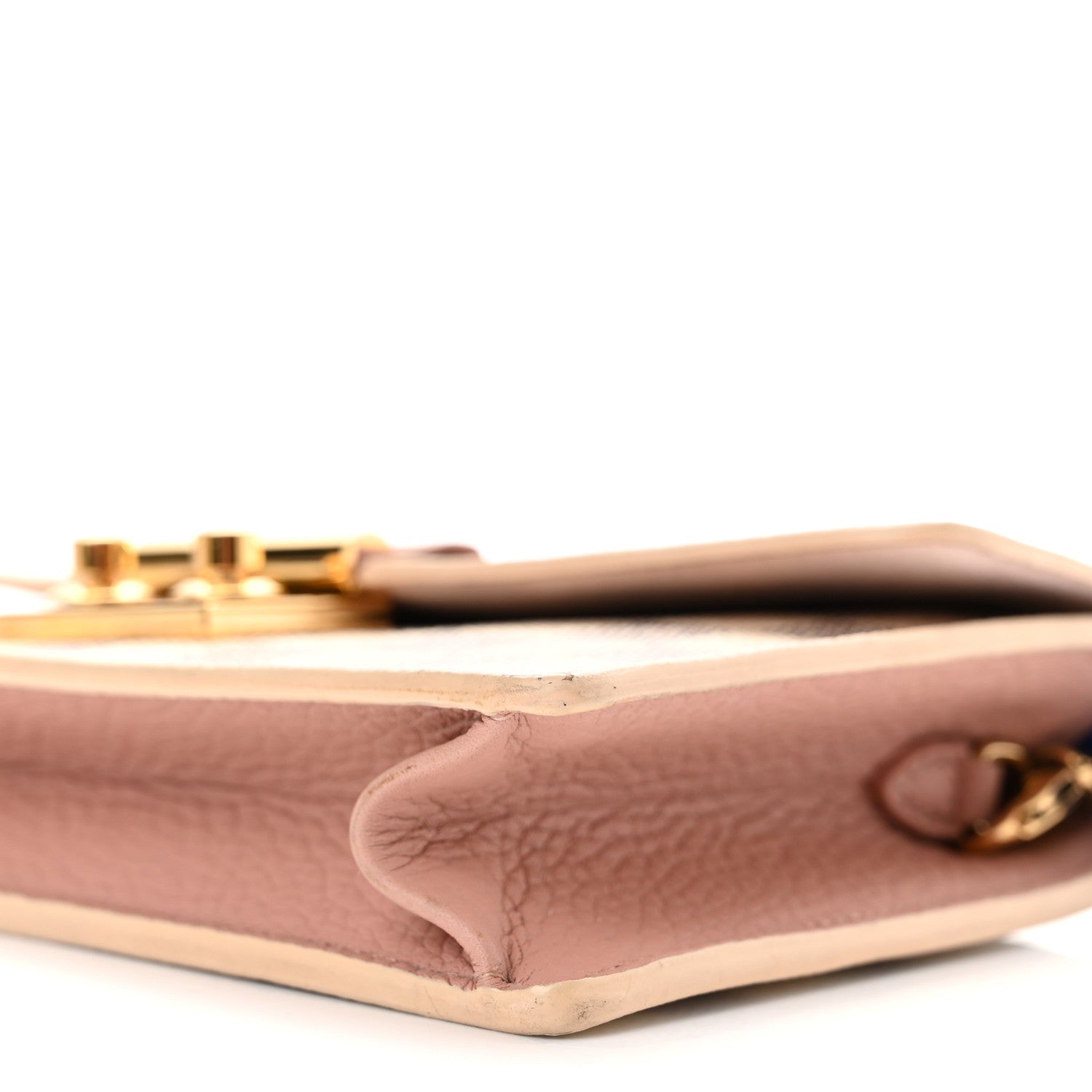 Louis Vuitton Damier Azur Croisette Chain Wallet Rose Ballerine 10 of 11