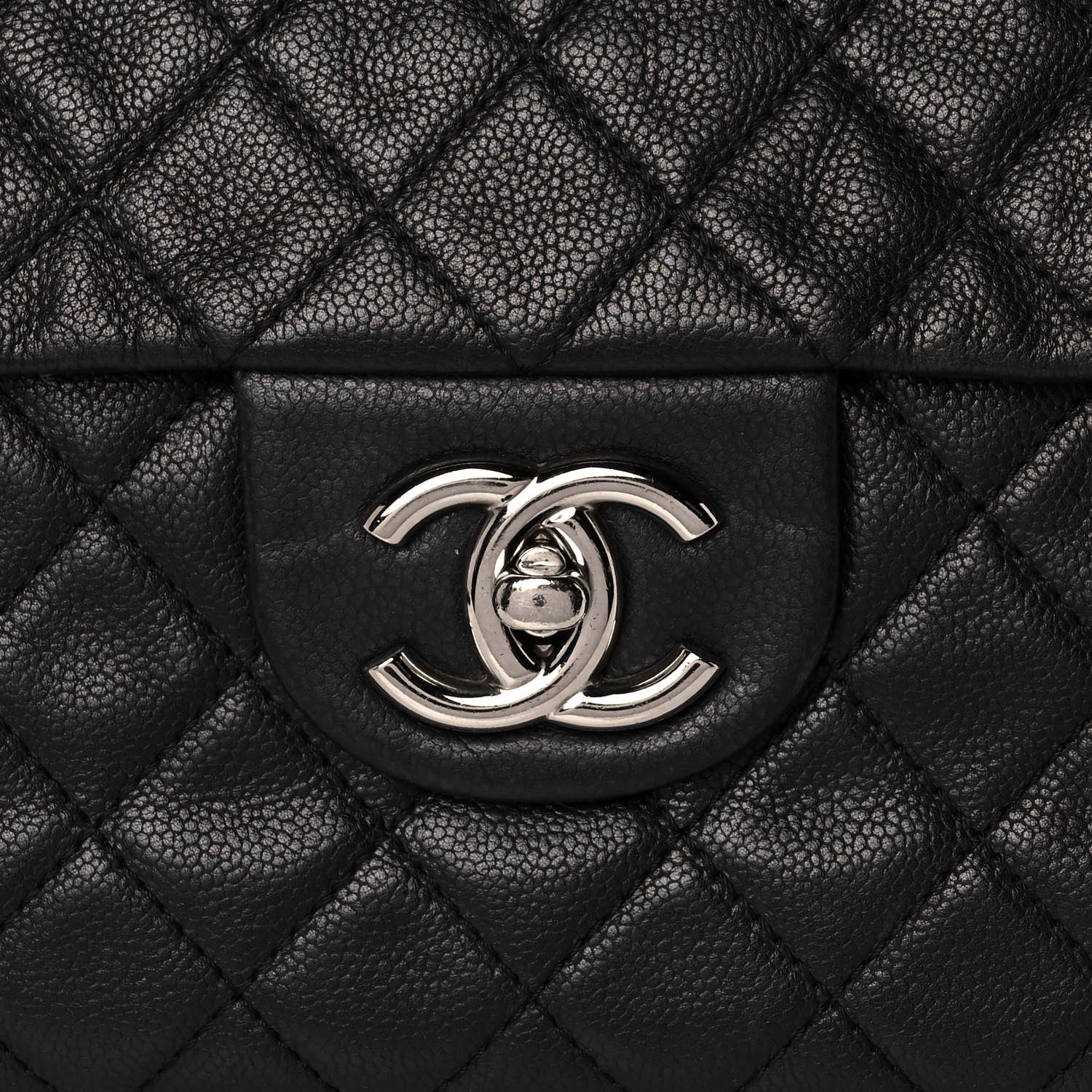 Chanel Washed Caviar Quilted Maxi Single Flap Black 12 of 13