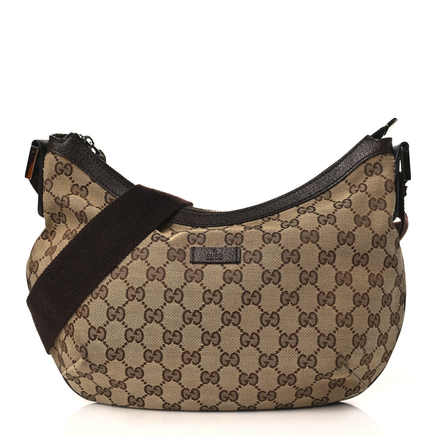 Monogram Medium Half Moon Hobo Dark Brown