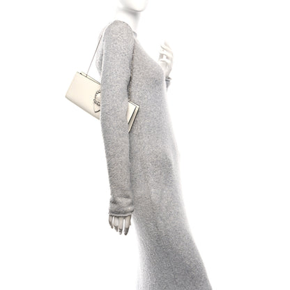 Jimmy Choo Calfskin Crystal Cheri Clutch White 2 of 10