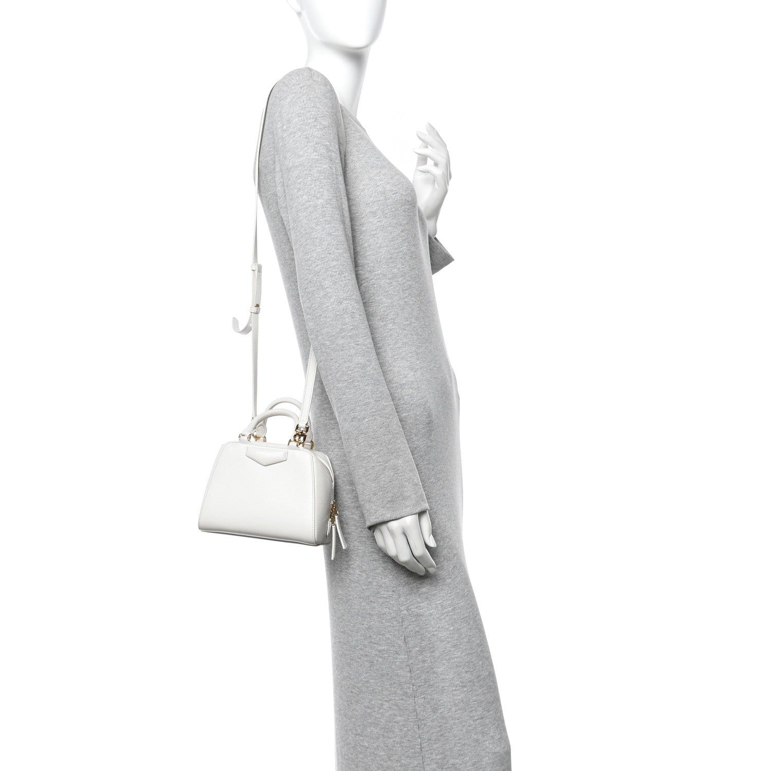 Givenchy Tumbled Buffalo Micro Antigona Cube Bag White 2 of 9