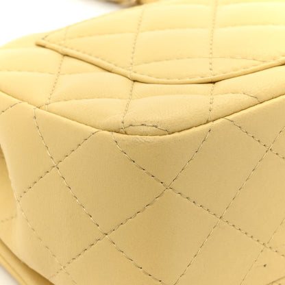 Chanel Lambskin Quilted Mini Rectangular Flap Yellow 13 of 17