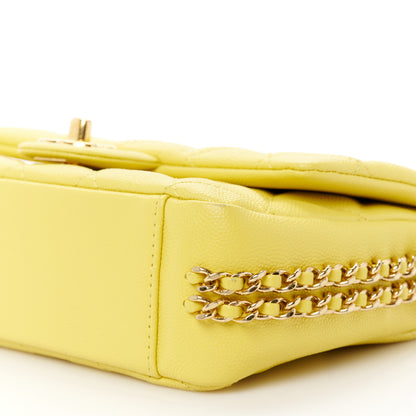 Chanel Caviar Quilted Mini CC You Flap Yellow 11 of 12
