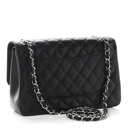 Chanel Caviar Quilted Jumbo Double Flap Black 3 of 9