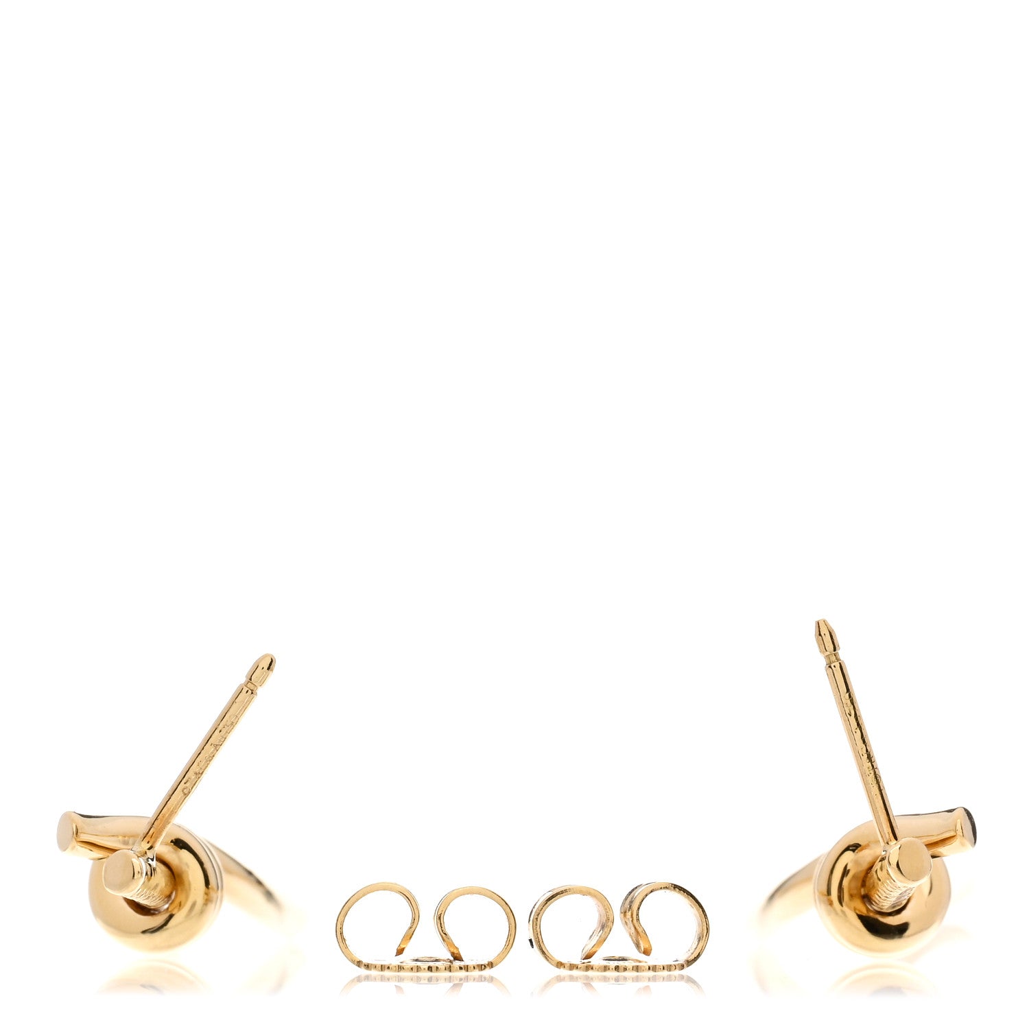 Tiffany 18K Yellow Gold Diamond Tiffany Knot Drop Earrings 4 of 5