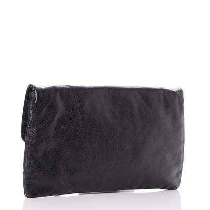 Balenciaga Agneau Classic Hardware Envelope Clutch Black 3 of 7