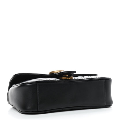 Gucci Calfskin Matelasse Mini GG Marmont Shoulder Bag Black 4 of 9