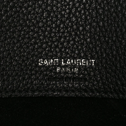 Saint Laurent Grained Calfskin Medium Souple Sac De Jour Black 7 of 9