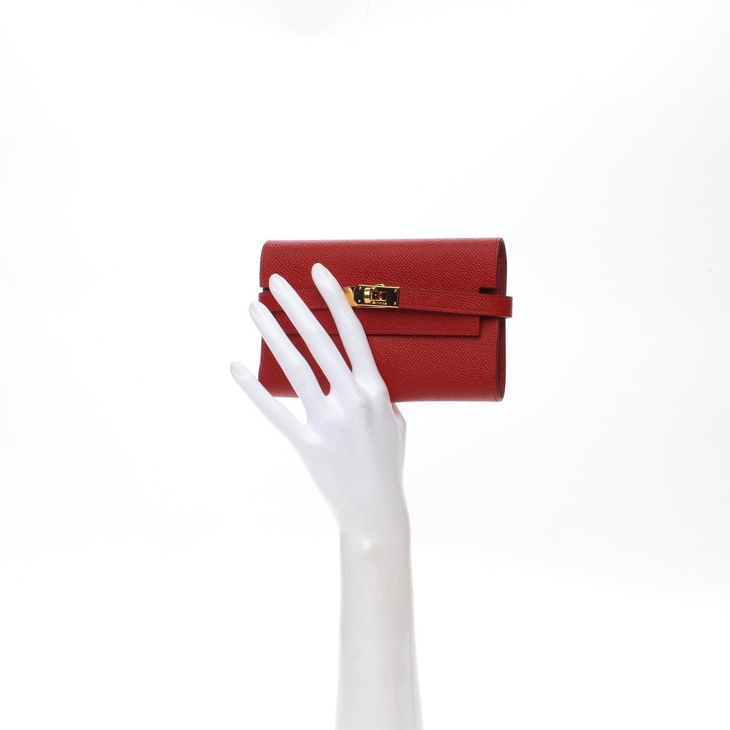 Epsom Kelly Medium Wallet Rouge Casaque