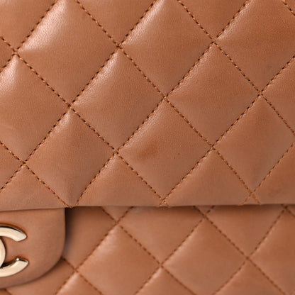 Chanel Lambskin Quilted Medium Double Flap Brown 38 of 46