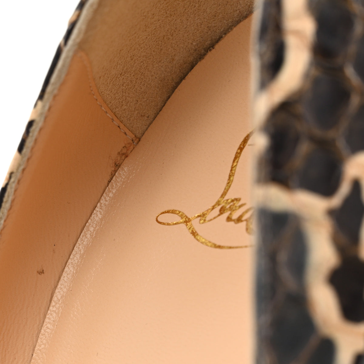 Christian Louboutin Ayers Watersnake Madame Menodo 100 Pumps 39 Black Gold 13 of 13