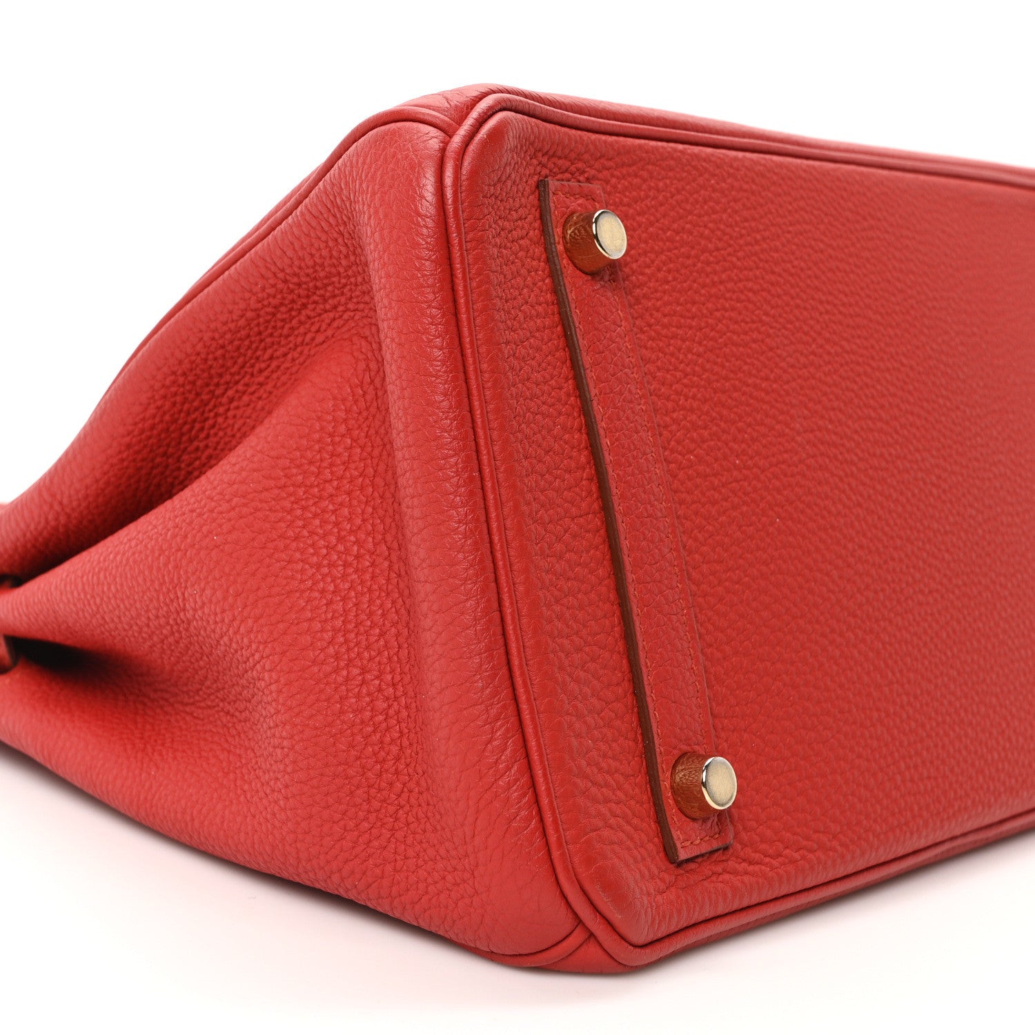 Hermes Taurillon Clemence Birkin 30 Rouge Casaque 9 of 10