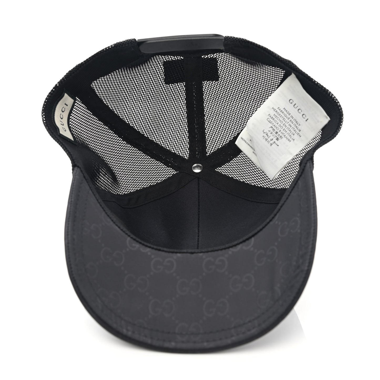 Nylon Monogram Baseball Hat L Black