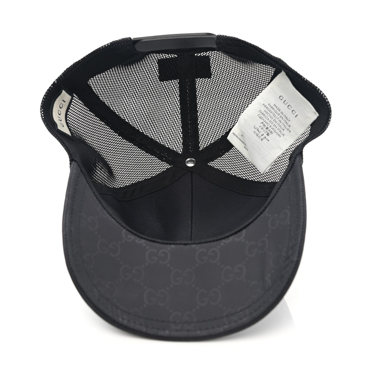 Gucci Nylon Monogram Baseball Hat L Black 7 of 11