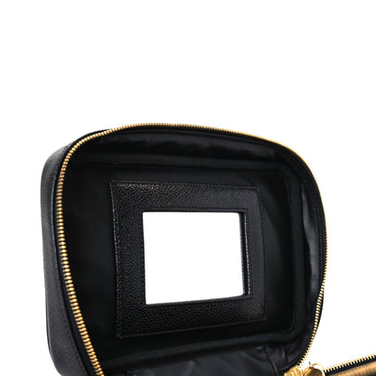 Chanel Caviar CC Vanity Cosmetic Case Black 9 of 9
