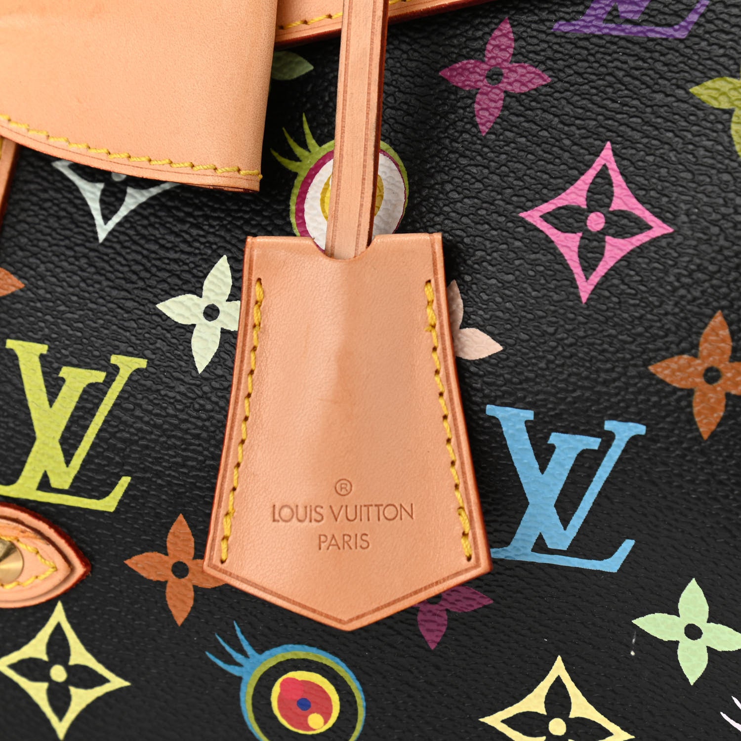 Louis Vuitton Monogram Multicolor Murakami Eye Love You Black 5 of 15