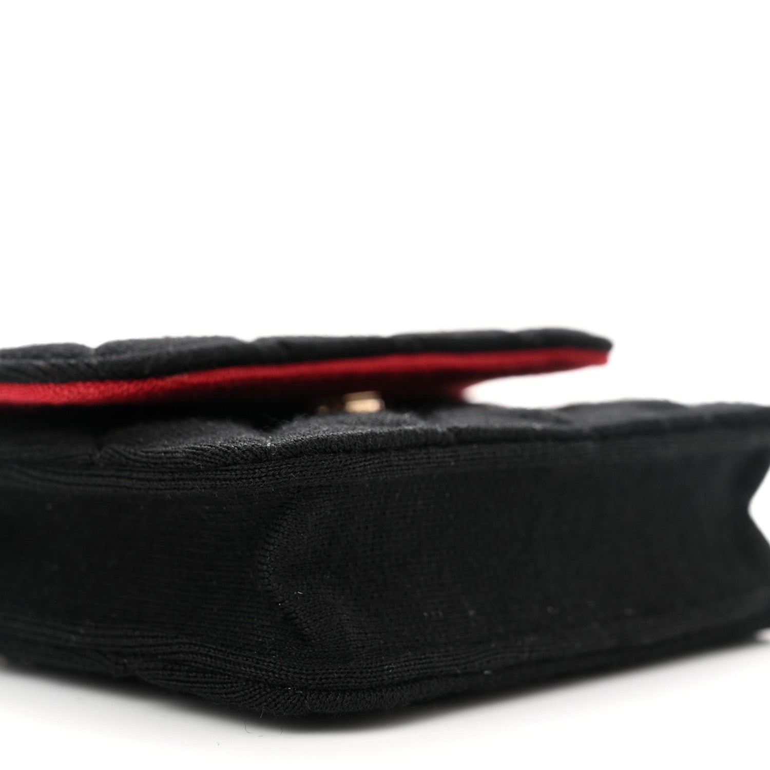 Chanel Wool Quilted Clutch With Chain Black 9 of 11