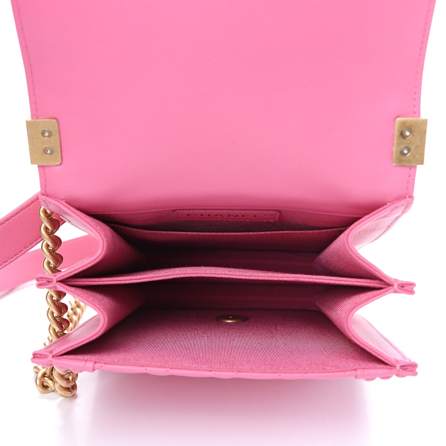 Chanel Calfskin Quilted North South Boy Flap Pink 4 of 11