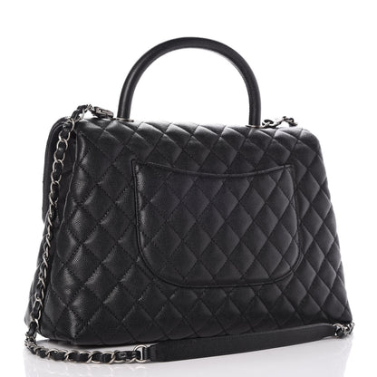 Chanel Caviar Quilted Medium Coco Handle Flap Black 4 of 11