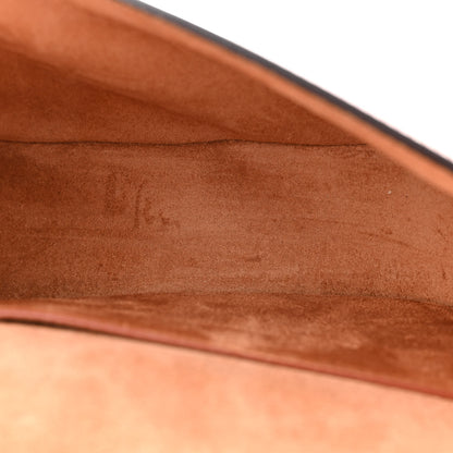 Celine Smooth Calfskin Cuir Triomphe Embroidered Folco Crossbody Bag Tan 5 of 11