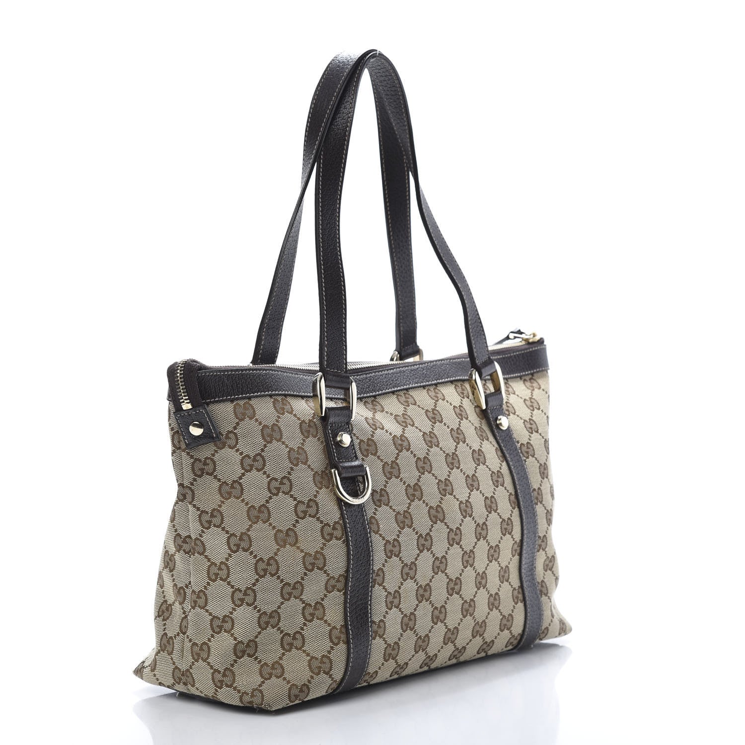 Gucci Monogram Medium Abbey Tote Dark Brown 3 of 11