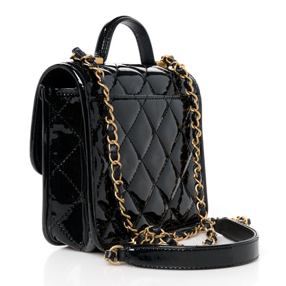 Chanel Patent School Memory Mini Top Handle Flap Black 3 of 12