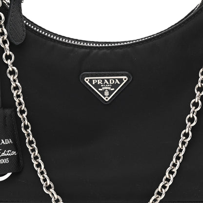 Prada Nylon Re-Edition 2005 Shoulder Bag Black 10 of 13