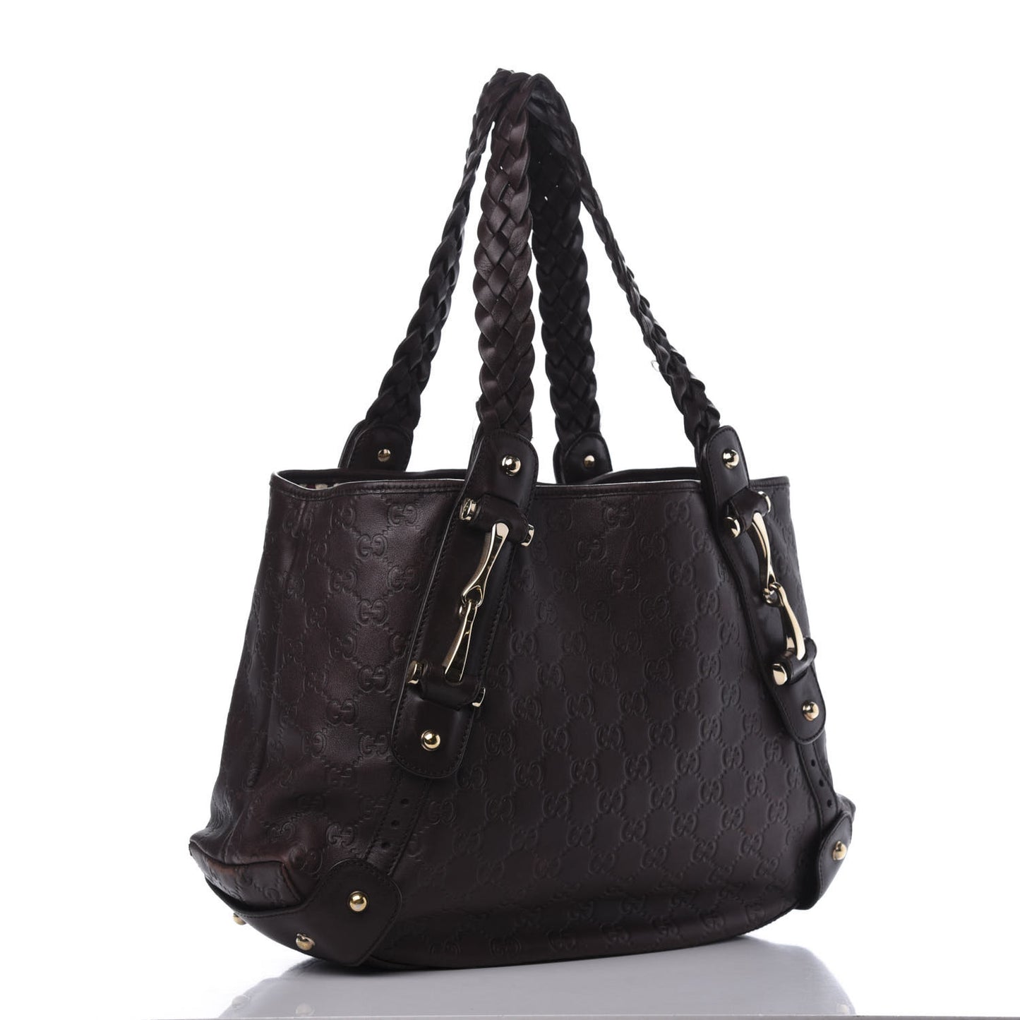 Guccissima Pelham Shoulder Bag Chocolate
