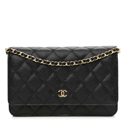 Chanel Caviar Quilted Wallet On Chain WOC Black 1 of 10