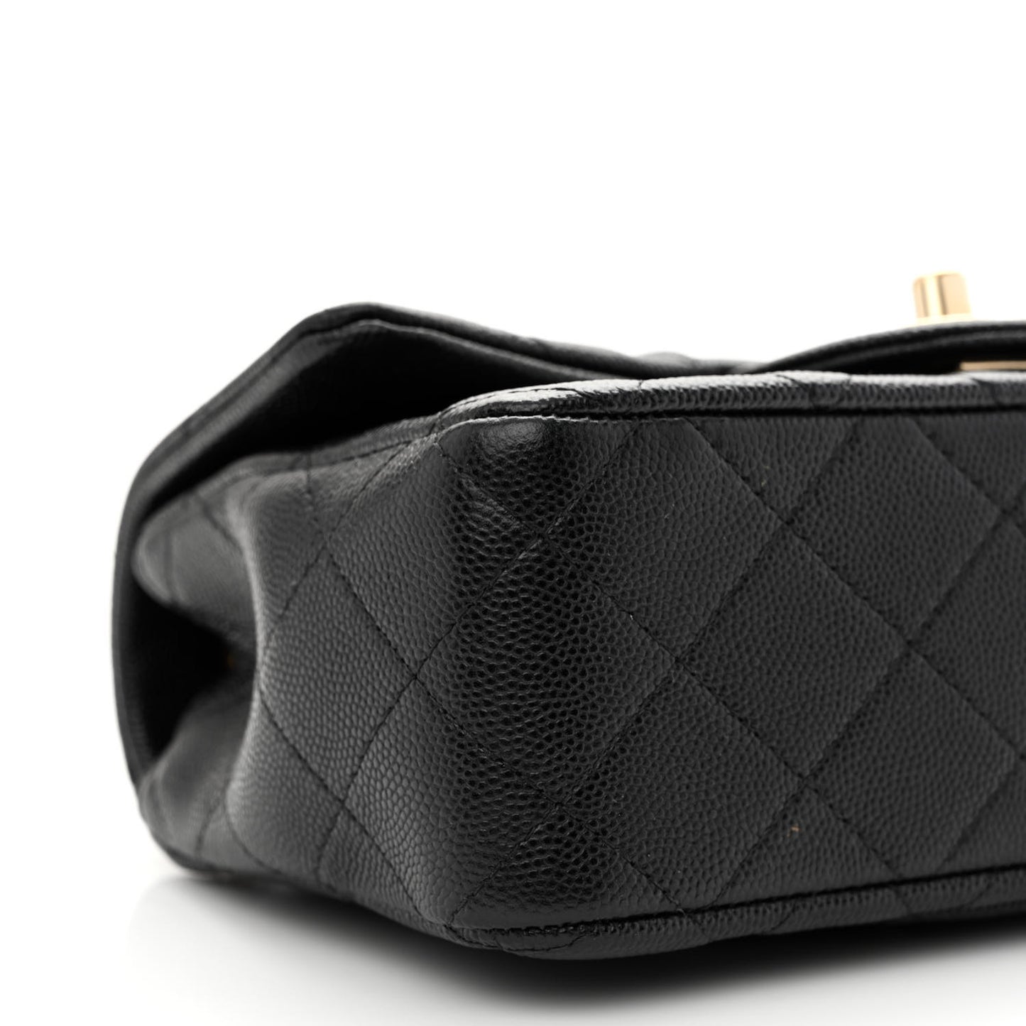 Caviar Quilted Mini Rectangular Flap Black