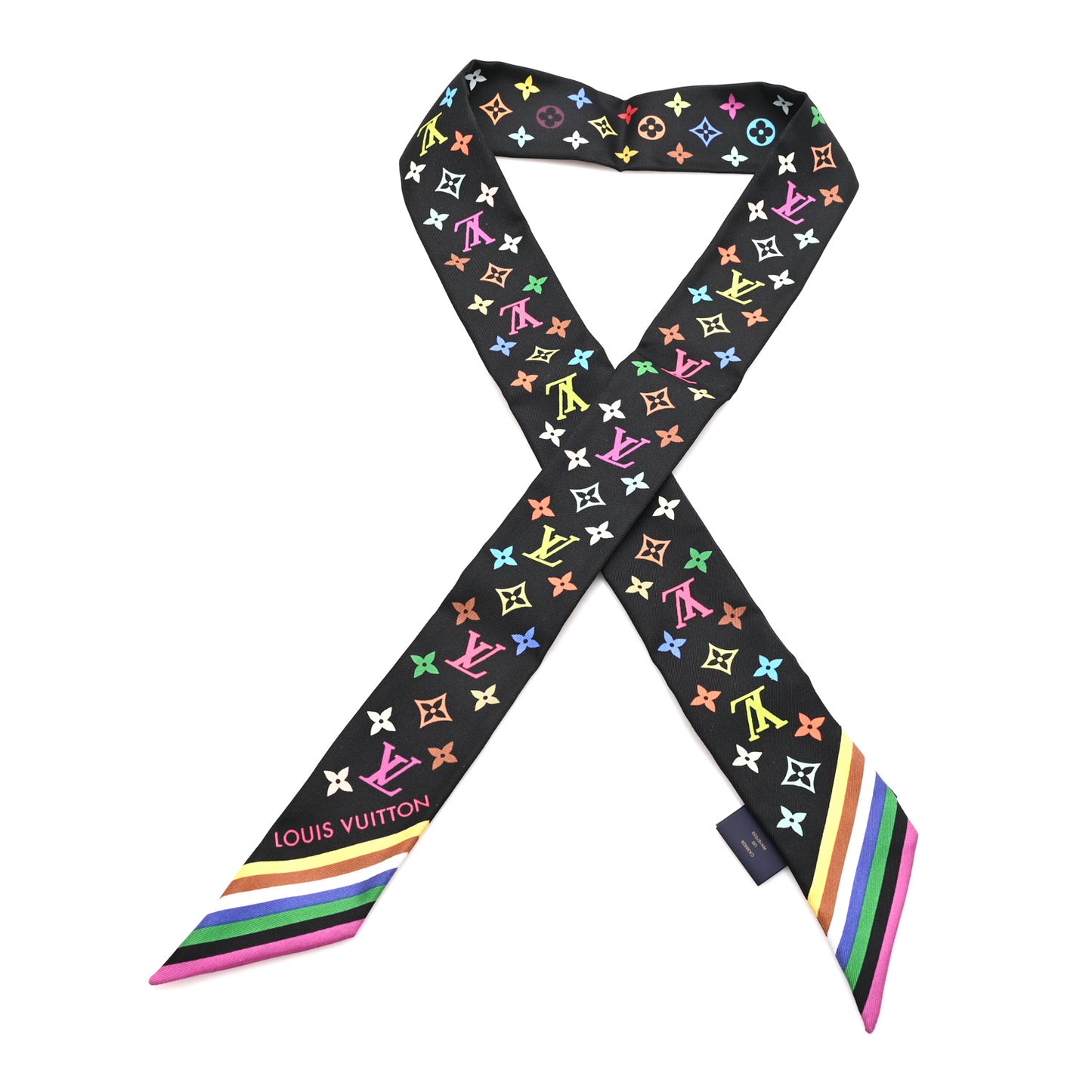 LV X TM Silk Monogram Multicolor BB Bandeau Black