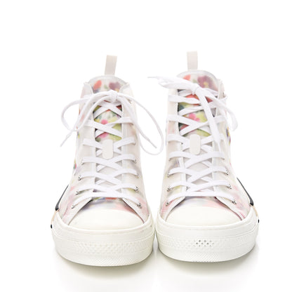 Christian Dior Technical Canvas Flowers Mens B23 High Top Sneakers 47 White 2 of 12